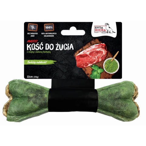 Syta Micha Kość do żucia dla psa na świeży oddech 22cm MAXXI (210g)