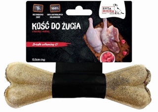 Syta Micha Kość do żucia dla psa z kaczką i malinami 13,5 cm