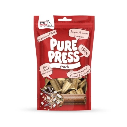 Syta Micha Pure Press Pork – Smaczki tłoczone na zimno z wieprzowiną dla psa 150 g
