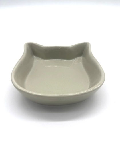 TRIXIE Miska ceramiczna w kształcie głowy kota, 0.25 l/12 cm