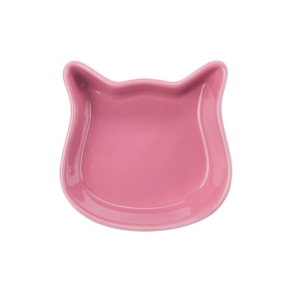 TRIXIE Miska ceramiczna w kształcie głowy kota, 0.25 l/12 cm