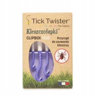 Tick Twister Clip Box Trio - kleszczołapki, zestaw 3szt. w różnych rozmiarach(różowy)