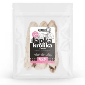 Uniszki Łapka Królika z Futrem – naturalny gryzak dla psa