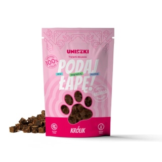 Uniszki Podaj Łapę – Trenerki Królik 90 g – naturalne przysmaki treningowe dla psa