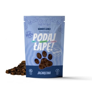 Uniszki Podaj Łapę – Trenerki Jagnięcina 90 g – naturalne przysmaki treningowe dla psa