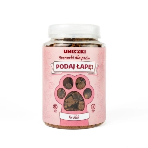 Uniszki Trenerki Podaj Łapę! Królik 210g – Naturalne przysmaki treningowe dla psa